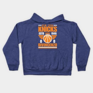 New York Knicks DiVincenzo 0 Basketball Retro Kids Hoodie